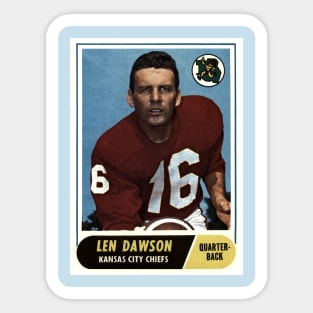 VINTAGE - LEN DAWSON CARD Sticker